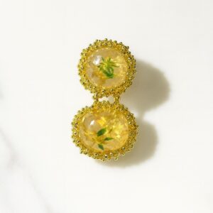 Boucle d'oreilles - "Eclat Ambre"- TiTHYA PARIS