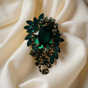 Broche « EMERAUDE ROYALE » – TÏTHYAPARIS